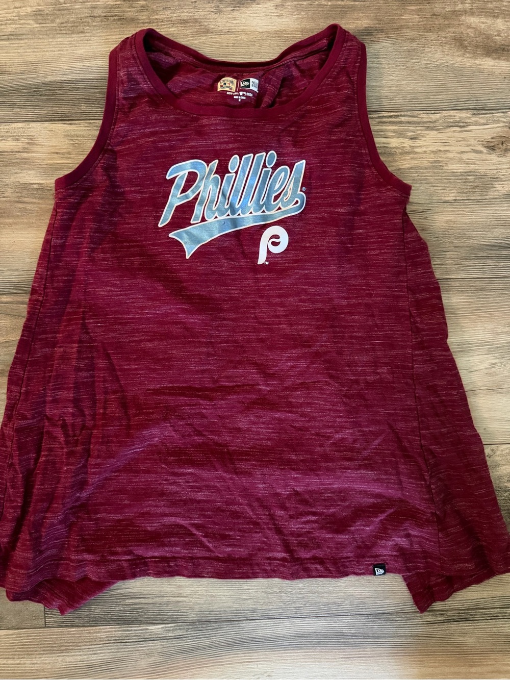 New Era Women's Maroon Phillies Tank Top (open back)